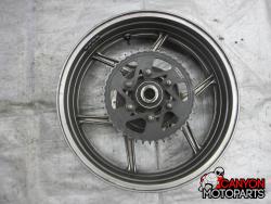 05-06 Kawasaki ZX636 Rear Wheel with Sprocket and Rotor