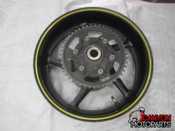 09-14 Yamaha YZF R1 Rear Wheel with Sprocket and Rotor