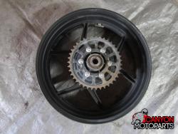 04-05 Kawasaki ZX10R Rear Wheel with Sprocket and Rotor