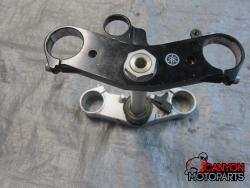 08-14 Yamaha YZF R6 Upper and Lower Triple Tree with Steering Stem 