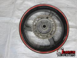 07-08 Honda CBR 600RR Rear Wheel with Sprocket and Rotor