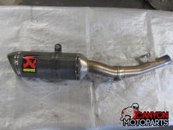 13-18 Kawasaki ZX6R Aftermarket Akrapovic Slip On Exhaust 