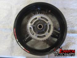 07-08 Suzuki GSXR 1000 Rear Wheel with Sprocket and Rotor