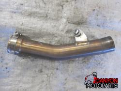 13-18 Kawasaki ZX6R Aftermarket Akrapovic CAT Delete Mid Pipe