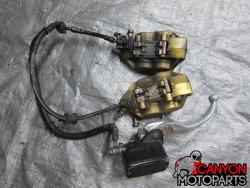 03-04 Honda CBR 600RR Front Master Cylinder, Brake Lines and Calipers