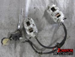 11-23 Suzuki GSXR 600 750 Front Master Cylinder, Brake Lines and BREMBO Calipers